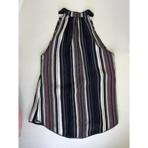 GO BY GO SILK NWT $328 GO MAKE THE CUT PRINTED SILK TUXEDO STRIPE BLOUSE Size XS - Picture 10 of 12